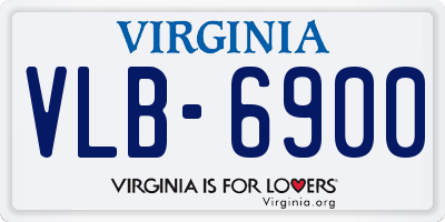VA license plate VLB6900