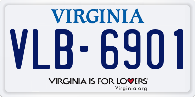 VA license plate VLB6901
