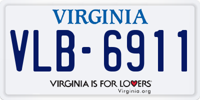 VA license plate VLB6911