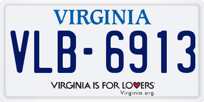 VA license plate VLB6913