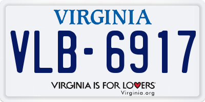 VA license plate VLB6917