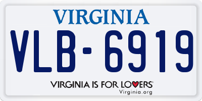 VA license plate VLB6919