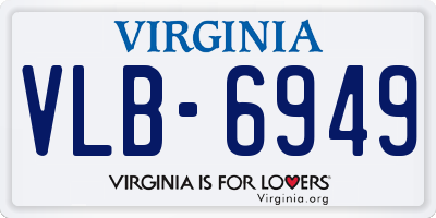 VA license plate VLB6949