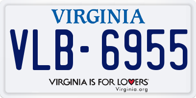 VA license plate VLB6955