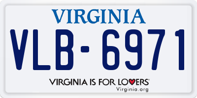 VA license plate VLB6971