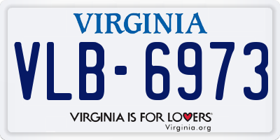 VA license plate VLB6973