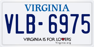 VA license plate VLB6975