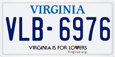 VA license plate VLB6976