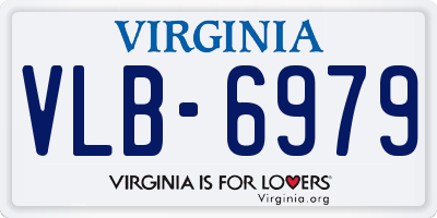 VA license plate VLB6979