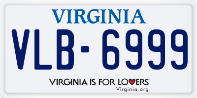 VA license plate VLB6999