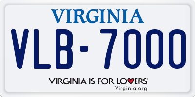 VA license plate VLB7000