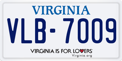 VA license plate VLB7009