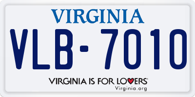 VA license plate VLB7010