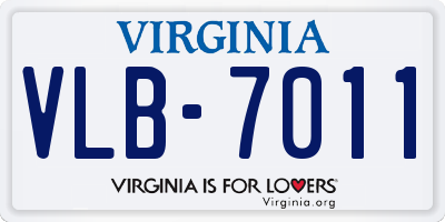 VA license plate VLB7011
