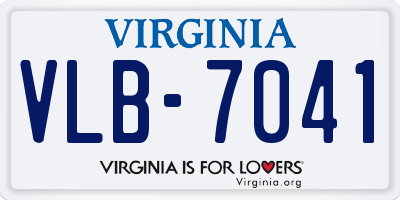 VA license plate VLB7041