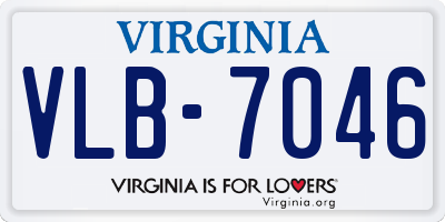 VA license plate VLB7046