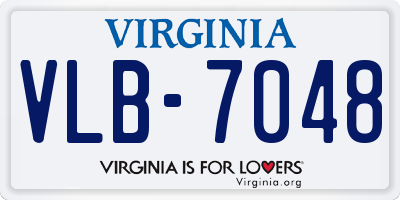 VA license plate VLB7048