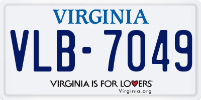 VA license plate VLB7049