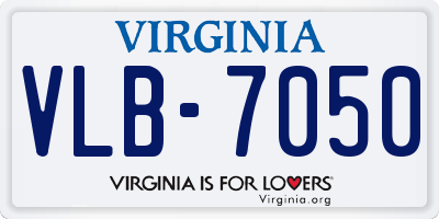 VA license plate VLB7050