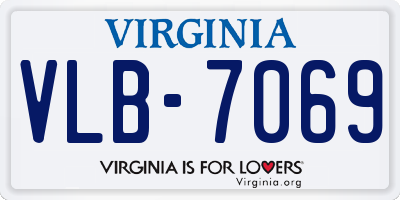 VA license plate VLB7069