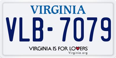 VA license plate VLB7079