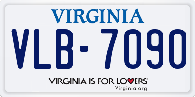 VA license plate VLB7090