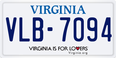 VA license plate VLB7094