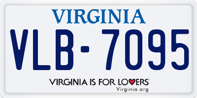VA license plate VLB7095