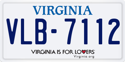 VA license plate VLB7112
