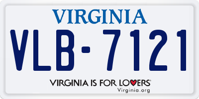 VA license plate VLB7121