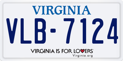 VA license plate VLB7124