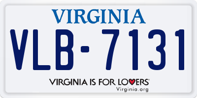 VA license plate VLB7131