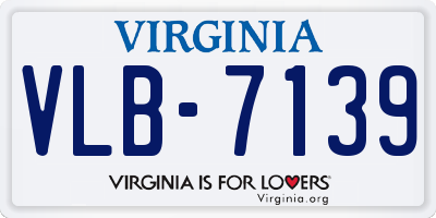 VA license plate VLB7139