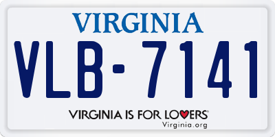VA license plate VLB7141