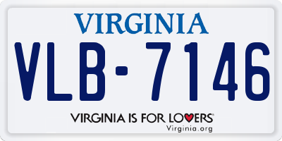 VA license plate VLB7146