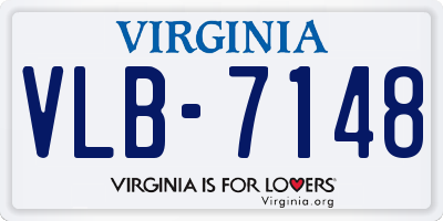 VA license plate VLB7148