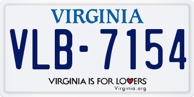 VA license plate VLB7154