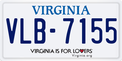 VA license plate VLB7155