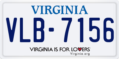VA license plate VLB7156