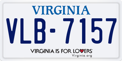 VA license plate VLB7157