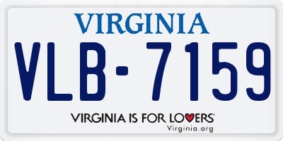 VA license plate VLB7159