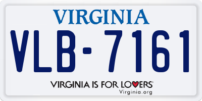 VA license plate VLB7161