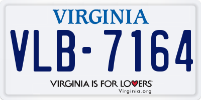 VA license plate VLB7164
