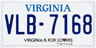 VA license plate VLB7168