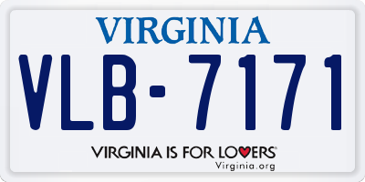 VA license plate VLB7171