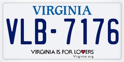 VA license plate VLB7176