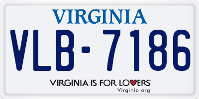 VA license plate VLB7186