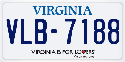 VA license plate VLB7188