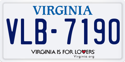 VA license plate VLB7190