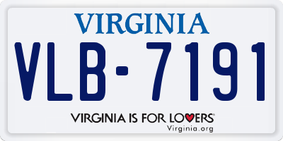 VA license plate VLB7191